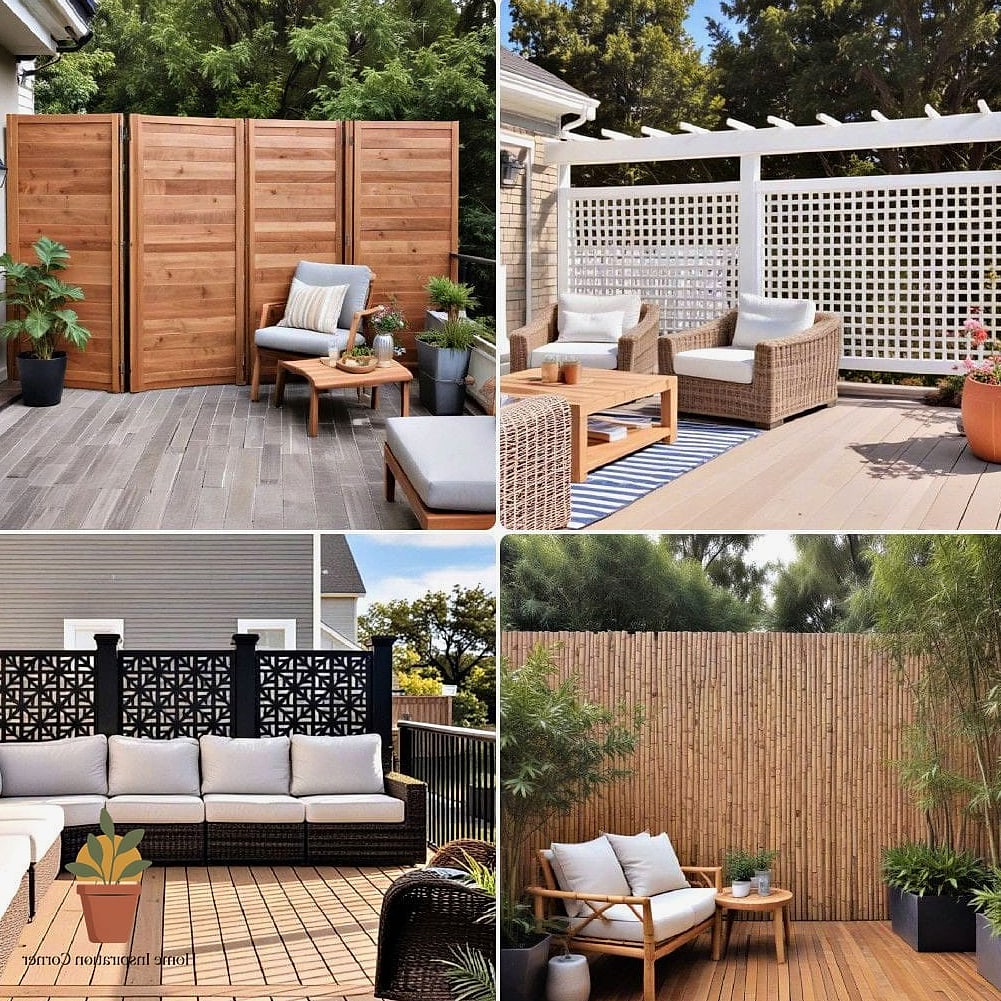 18 Deck Decor Designs That Maximize Style and Function 12 A Privacy Screen With Lattice or Slats