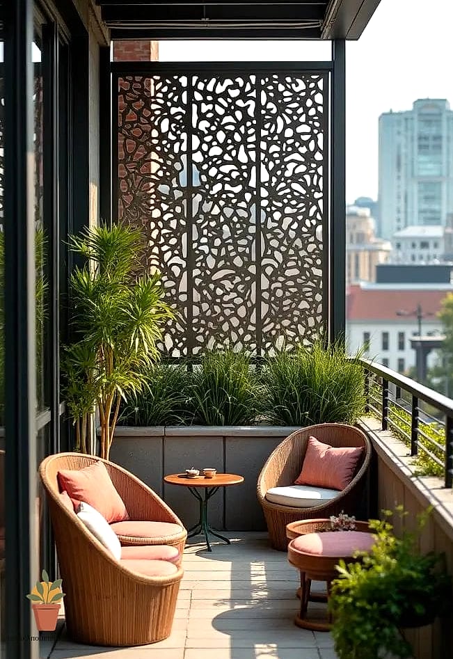 Privacy Screening with Bamboo or Reed Panels