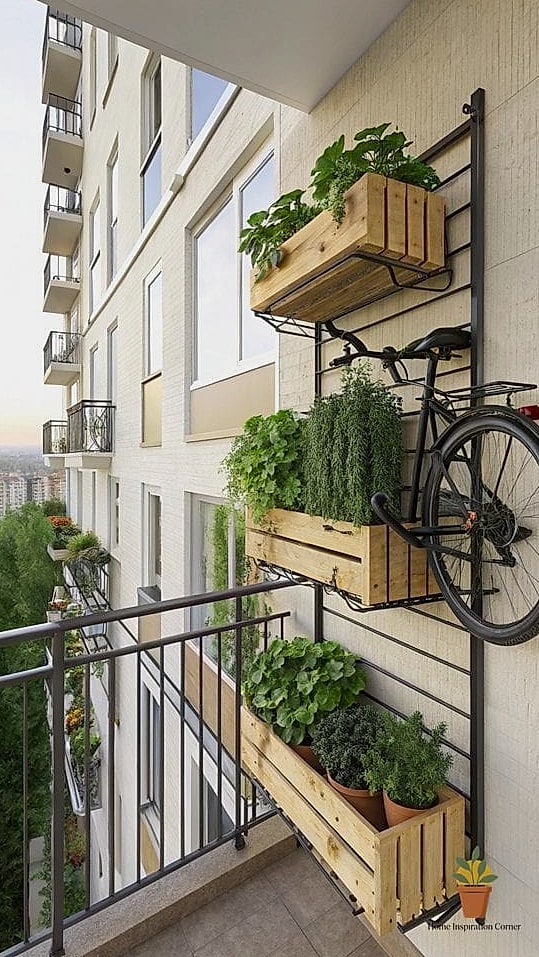 11 Creative Balcony Storage Ideas Ideas You Haven't Seen Before 2 Railing-Mounted Modular Crates