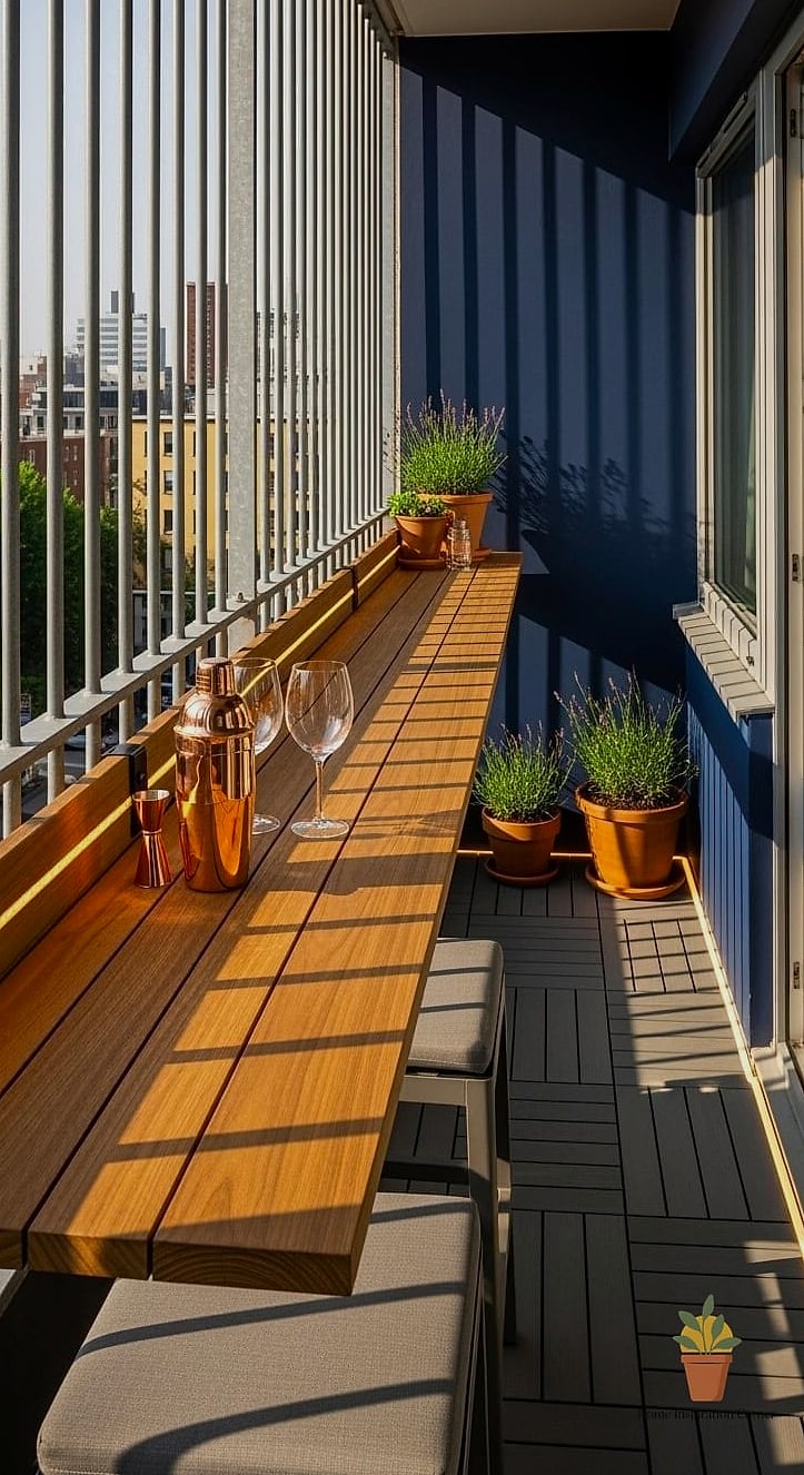16 Narrow Balcony Ideas Designs That Maximize Style and Function 5 Railing-Mounted Planter Boxes
