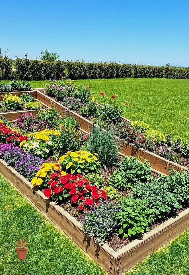 Raised Garden Beds Along the Perimeter