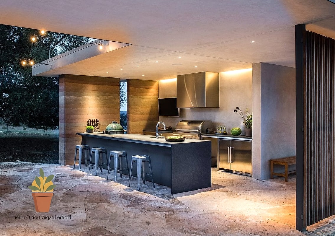 23 Creative Dapur Outdoor Ideas You Haven't Seen Before 13 Rammed Earth Walls as a Backdrop