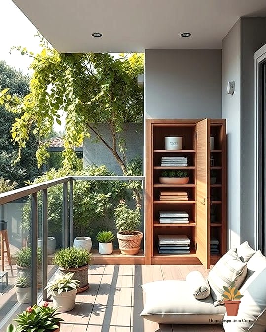 11 Creative Balcony Storage Ideas Ideas You Haven't Seen Before 7 Recessed Floor Storage Boxes