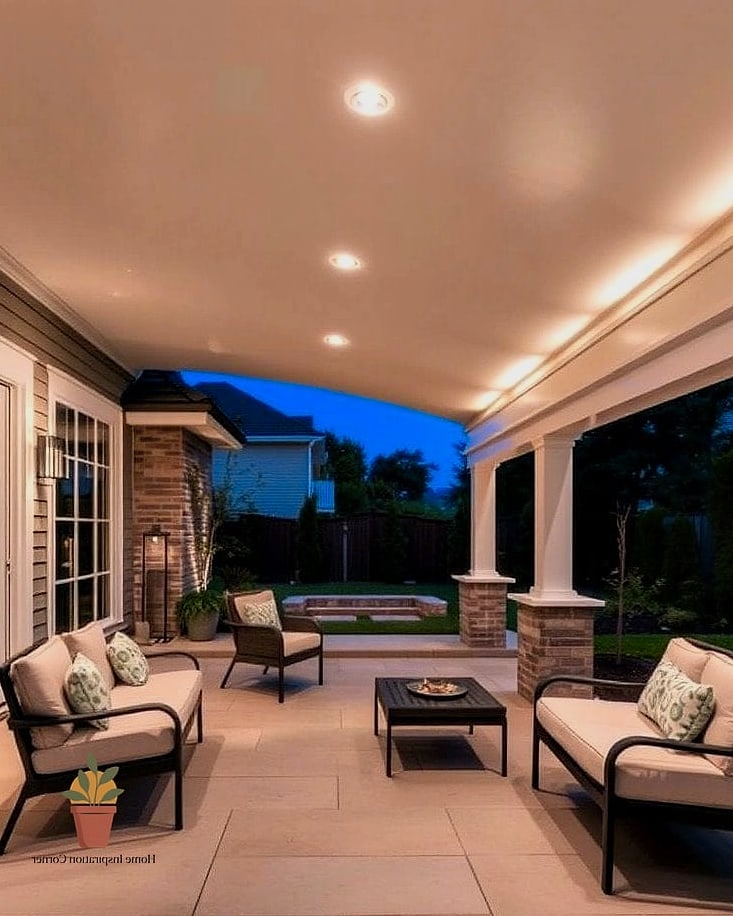 14 Outdoor Patio Lighting Ideas Tips From Top Interior Designers 7 Recessed Lighting Built Into a Pergola