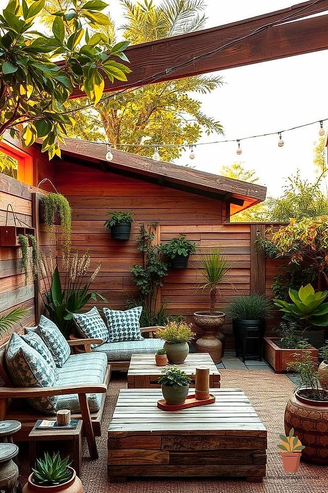 23 Small Outdoor Patio Ideas Designs You Need to See Right Now 14 Reclaimed Wood Accent Wall