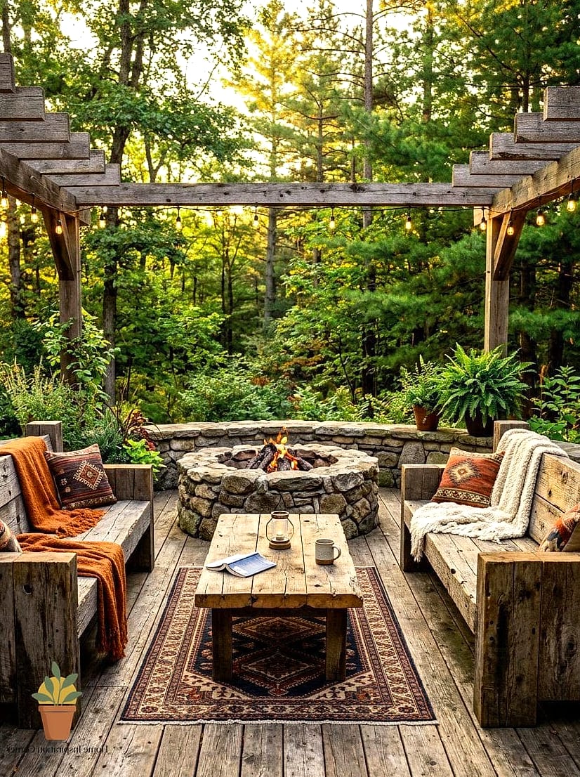 Reclaimed Wood Herringbone Flooring