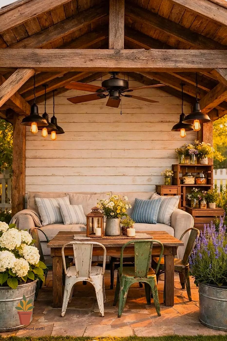 A Reclaimed Wood Pergola