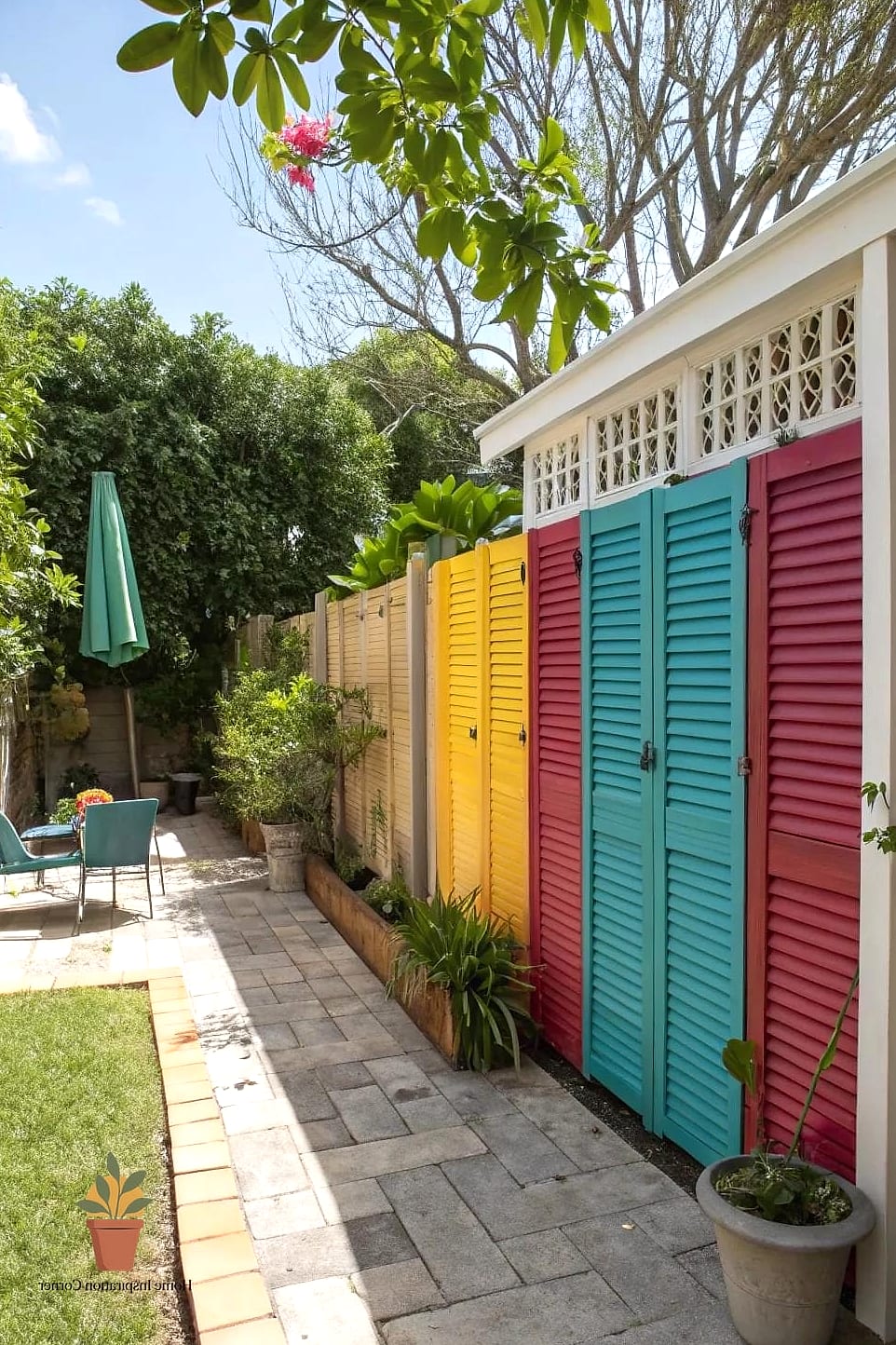 12 Privacy Wall Outdoor Concepts That Are Actually Achievable on a Budget 10 Repurposed Shutters as a Privacy Screen