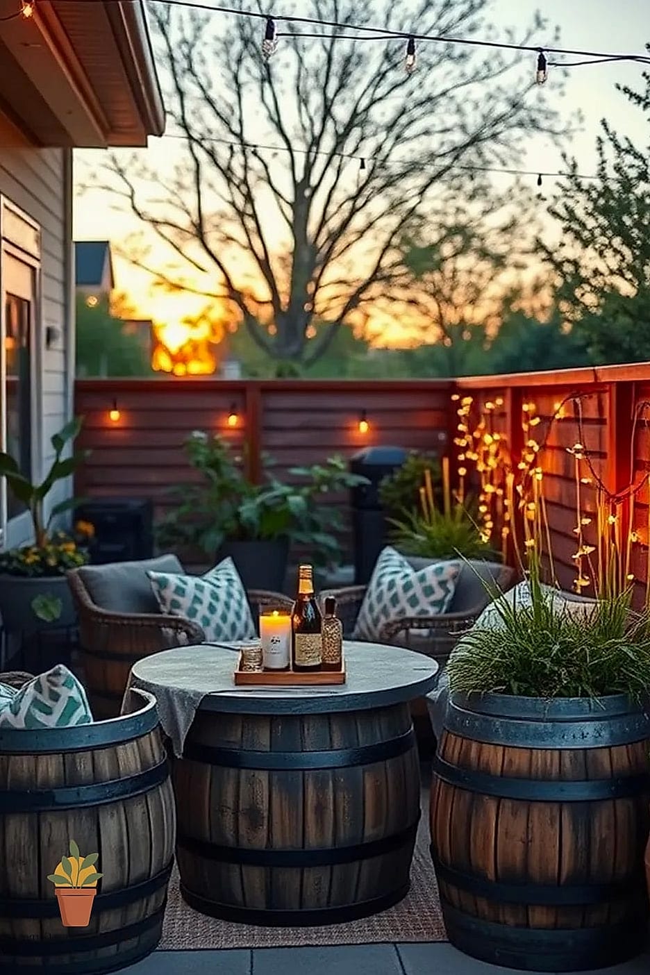 A Repurposed Wine Bottle Vase