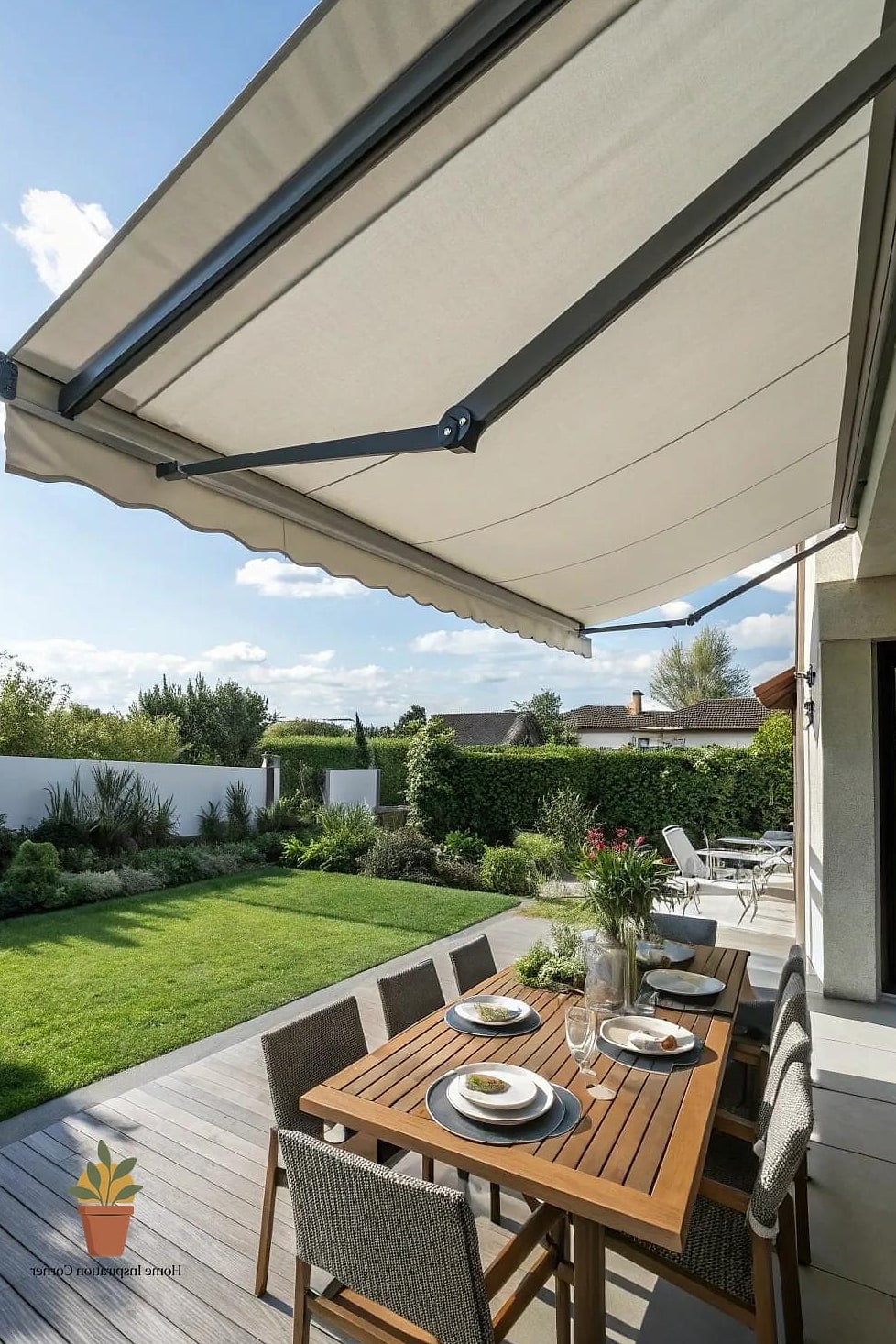 25 Home Terrace Ideas Ideas That Will Transform Your Space 22 Retractable Awning for Flexible Shade