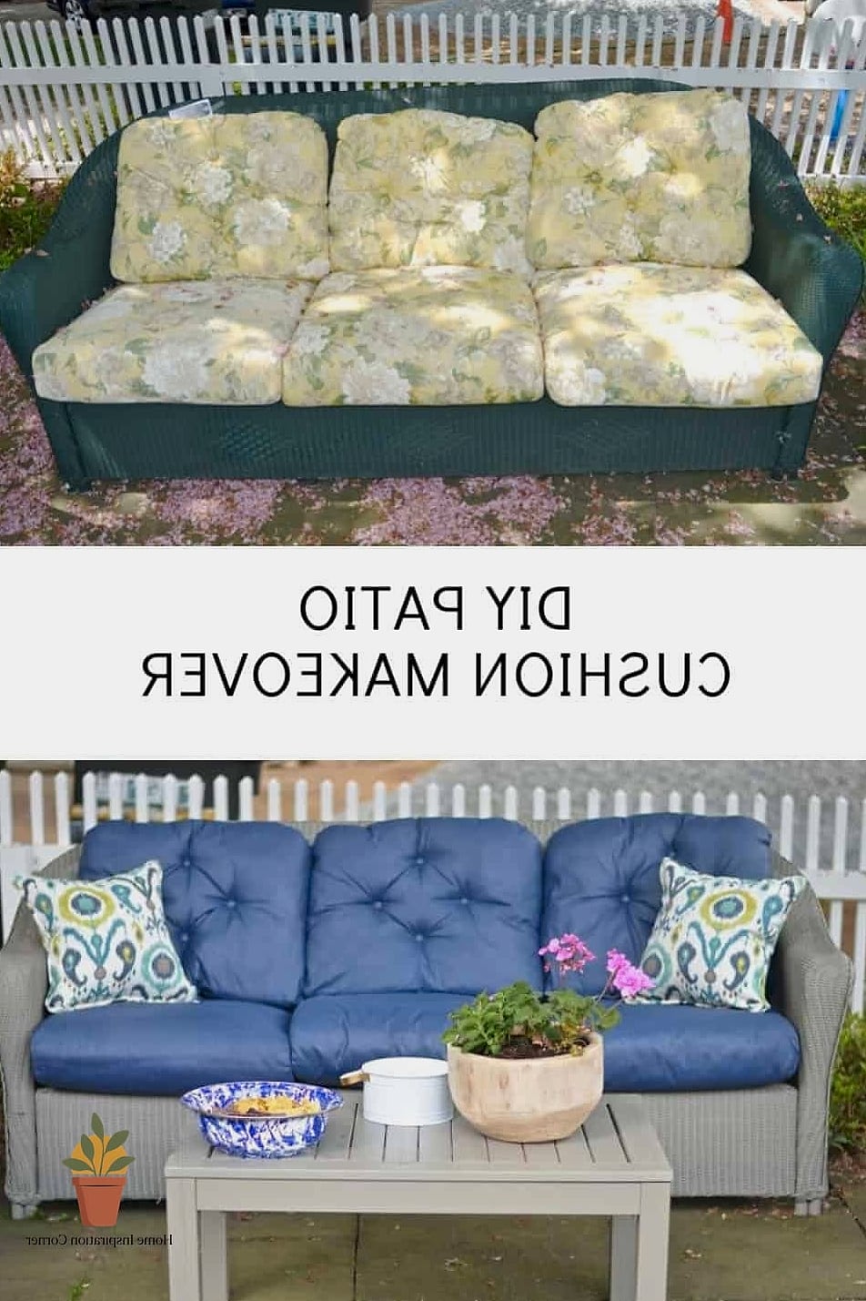 Reupholstered Cushions in Neutral Linen