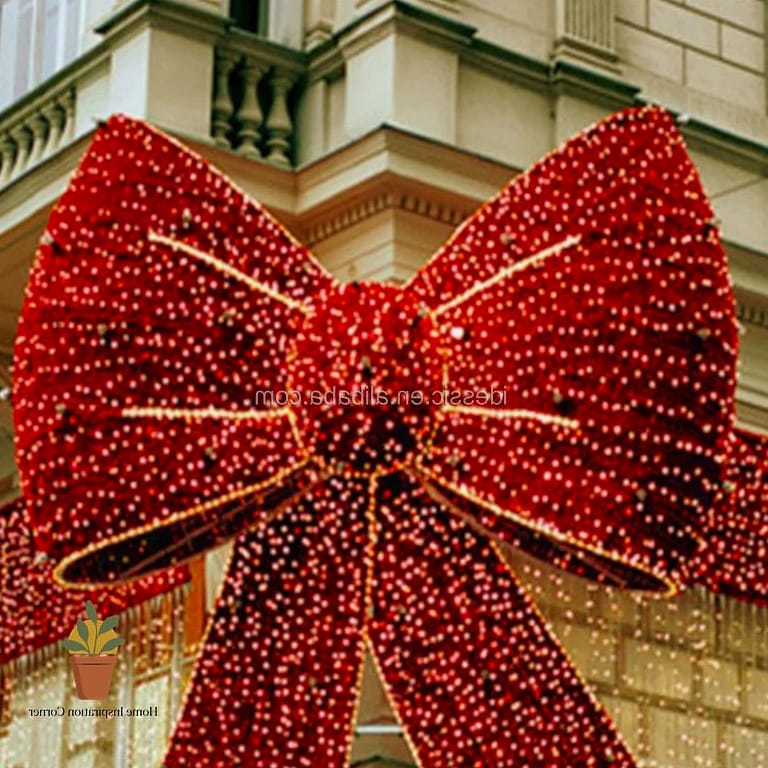 Ribbon and Bow Garland on Railings