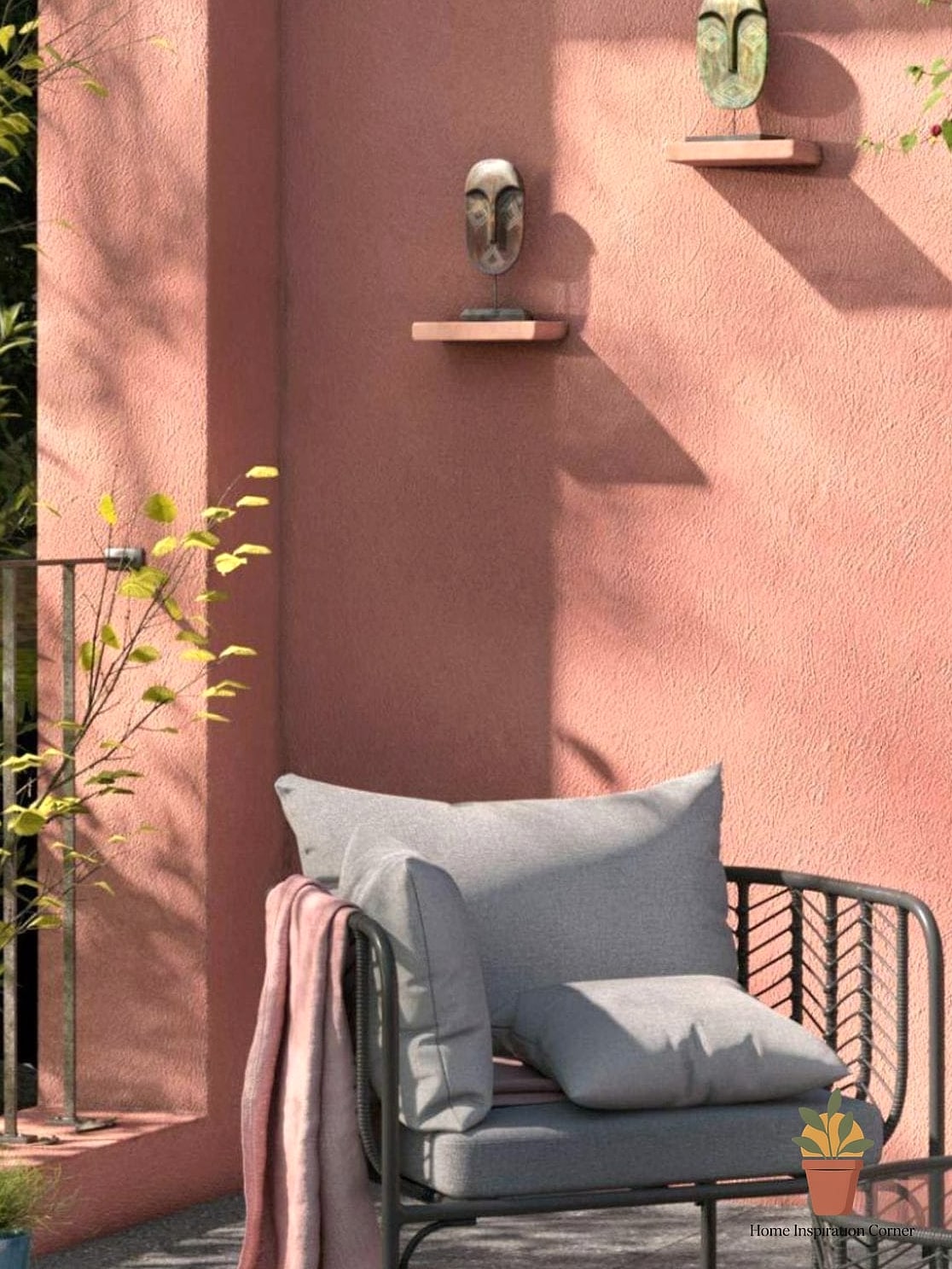 Rich Terracotta and Cream Two-Tone Walls