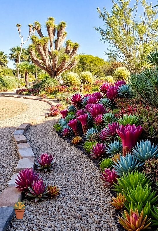 Rock Garden with Succulents