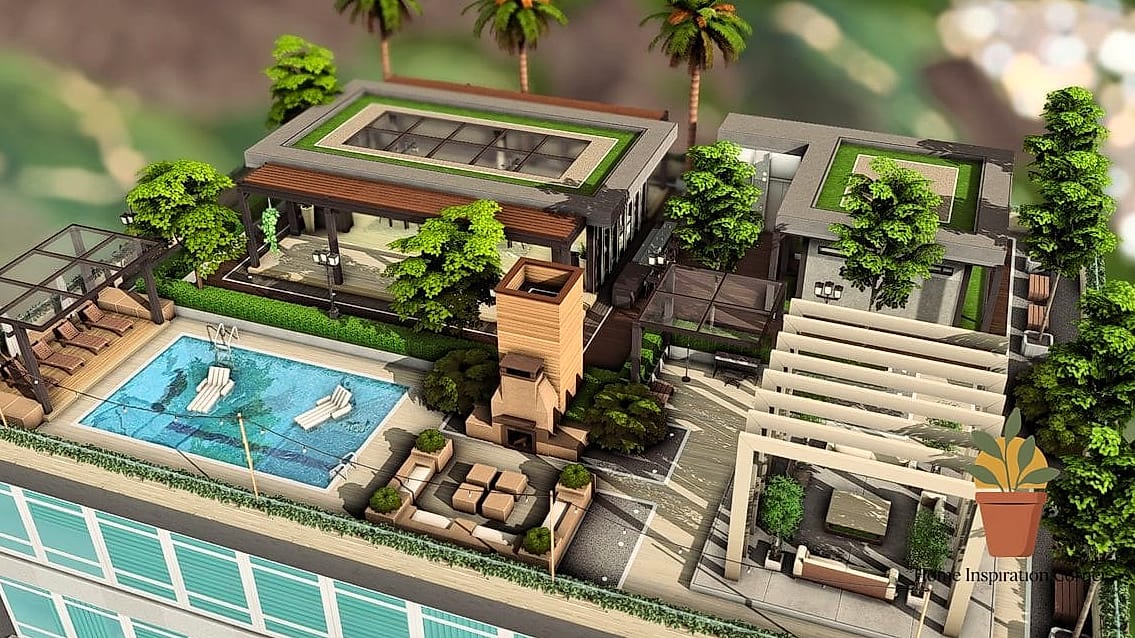 27 Sims 4 Backyard Ideas Designs That Maximize Style and Function 9 Rooftop-Style Deck with String Lights