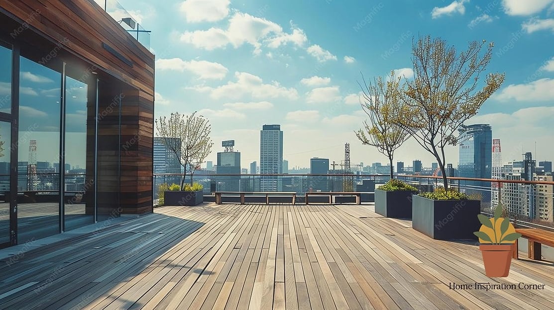 Rooftop Wooden Terrace