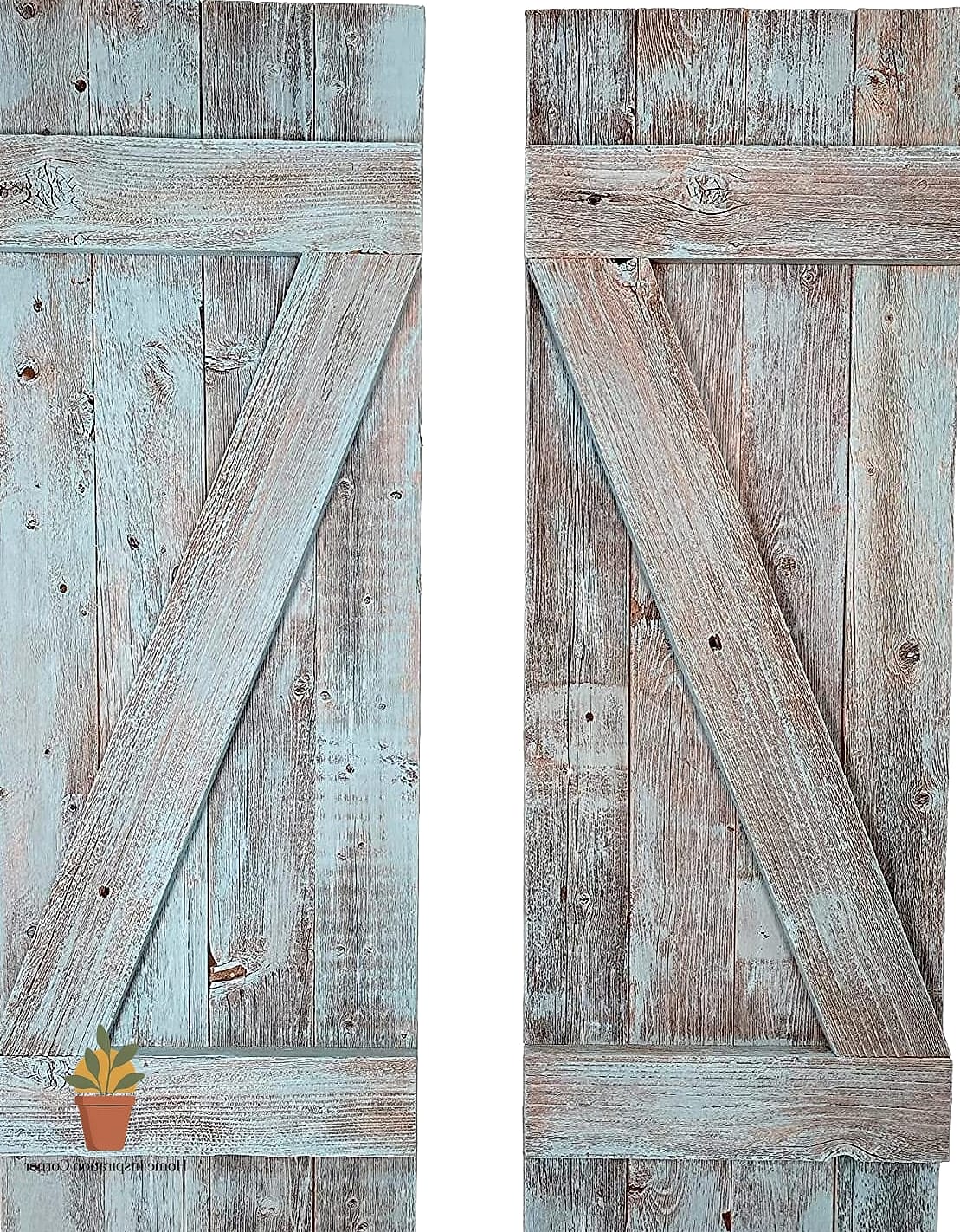 Rustic Barn-Style Shutters with X Detail