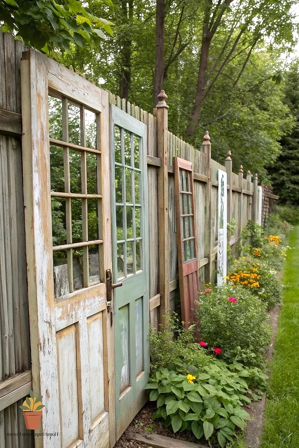 Rustic Fence Picket Border