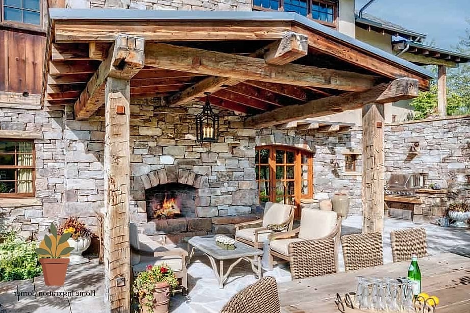 Rustic Outdoor Fireplace or Fire Pit