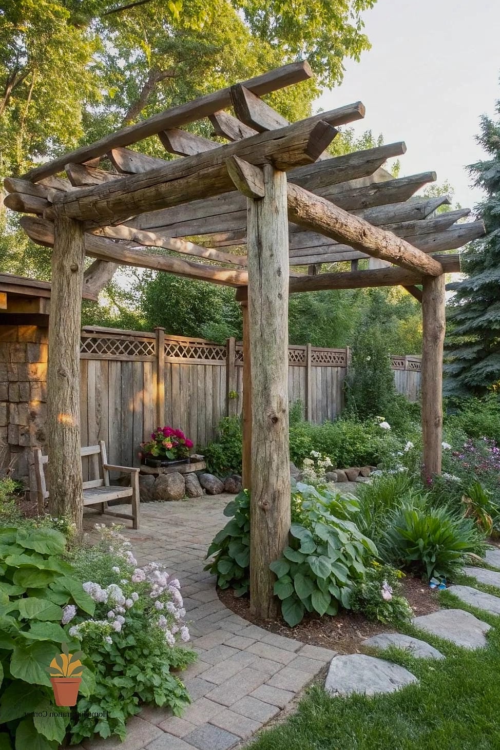 Rustic Reclaimed Wood Pergola