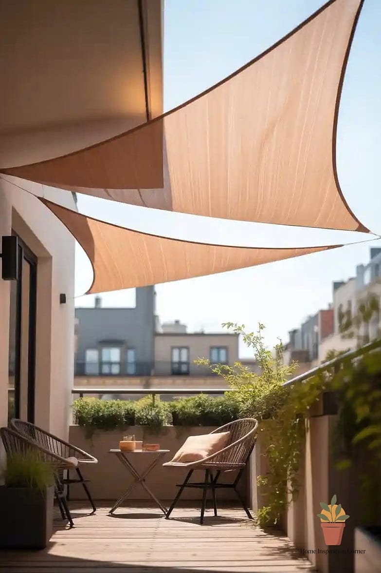 Sail Shades with Side Panels