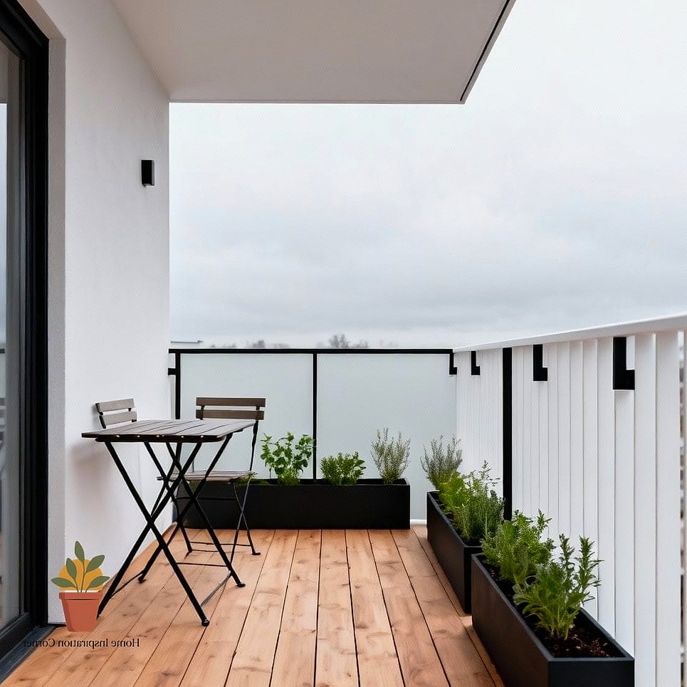 11 Balcony Design Exterior Inspiration Boards You'll Want to Copy 9 Scandinavian Balcony with Neutral Tones and Wood