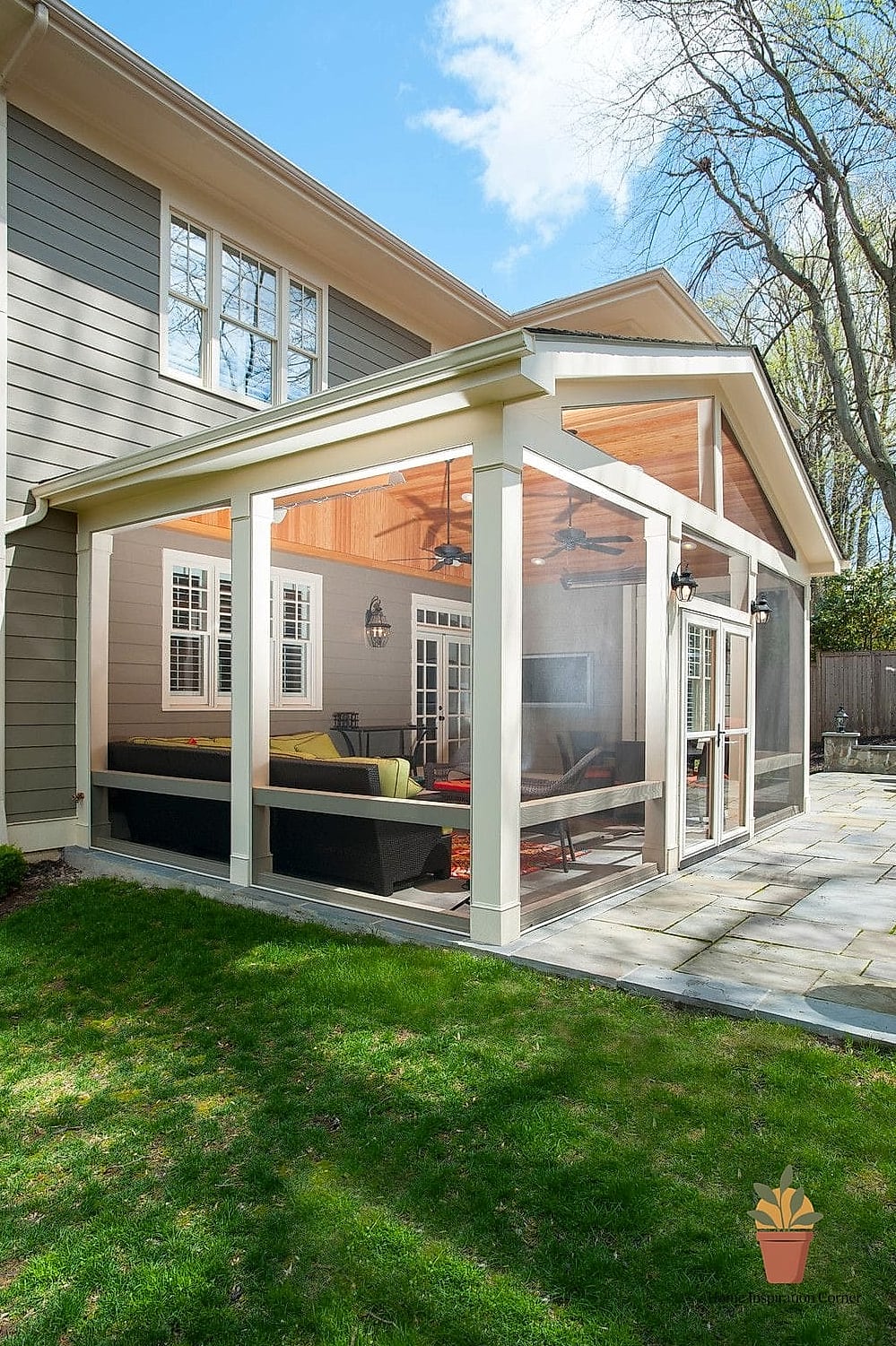 Screened-In Section For Bug-Free Lounging