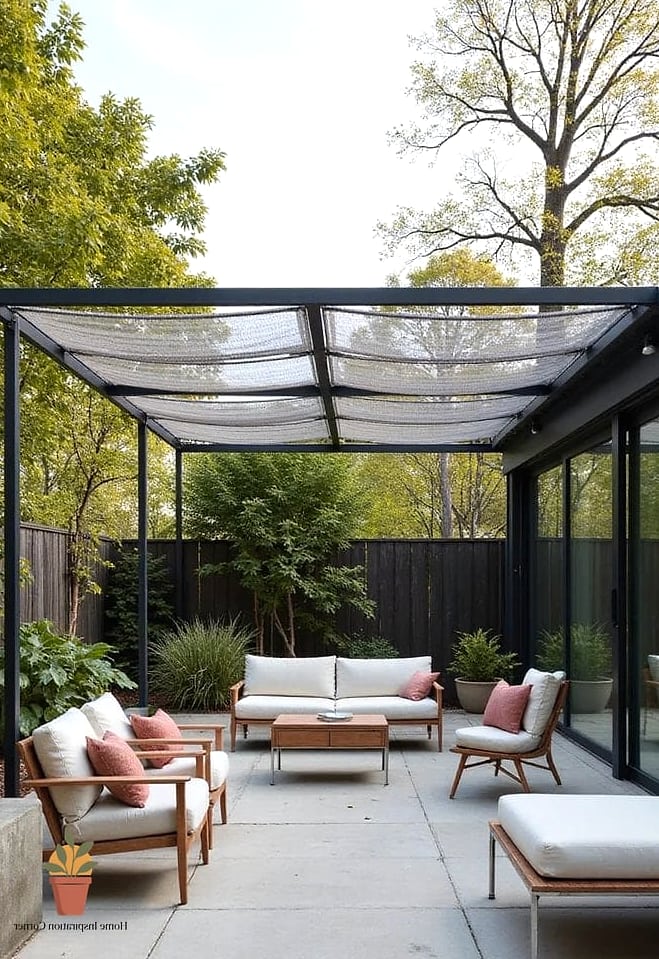 23 Cozy Terrace Ideas Ideas That Work in Any Size Home 23 A Shaded Canopy or Umbrella