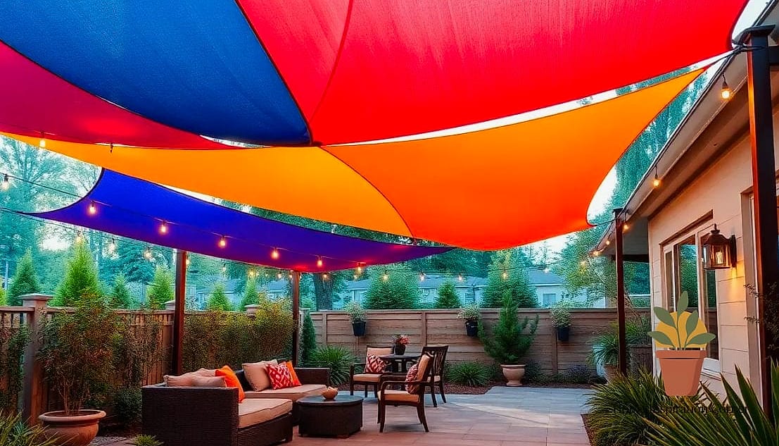 Shade Sail Canopy in Bold Color
