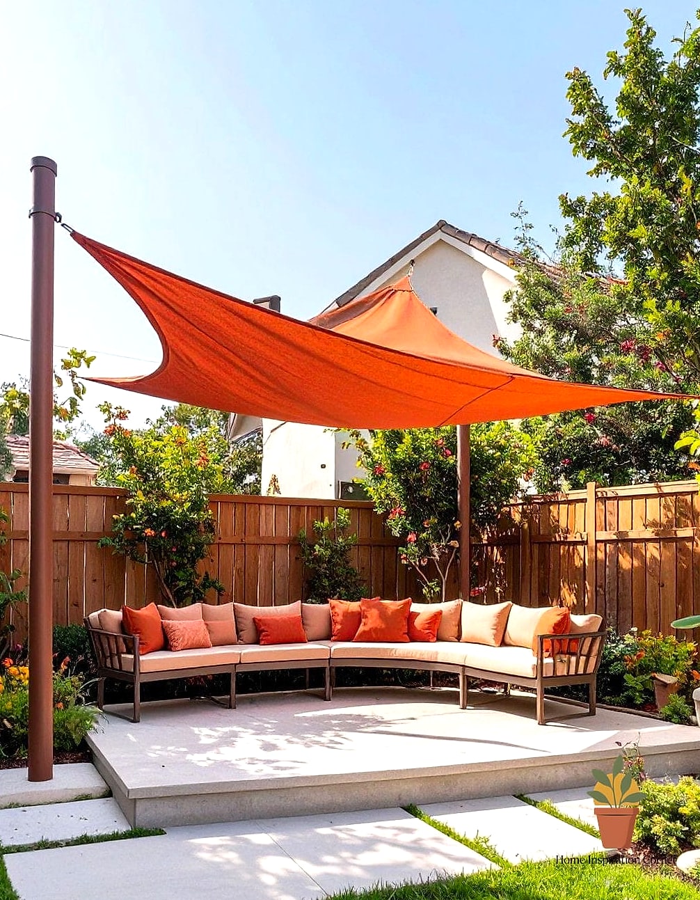 Shade Sail Instead of a Pergola