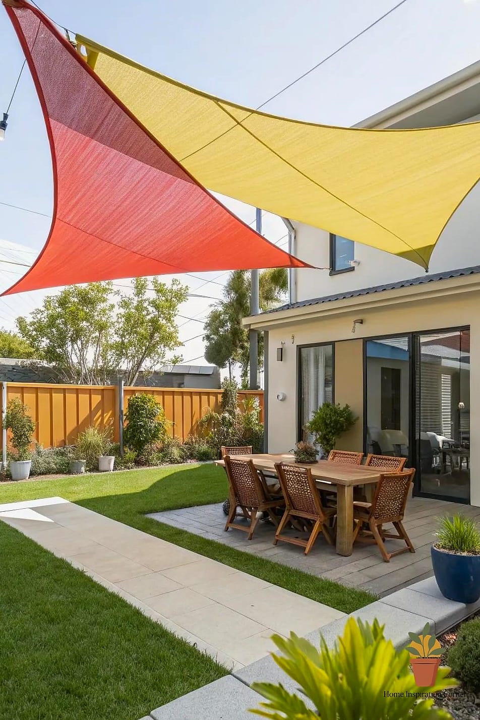 Shade Sails in Layered Colors