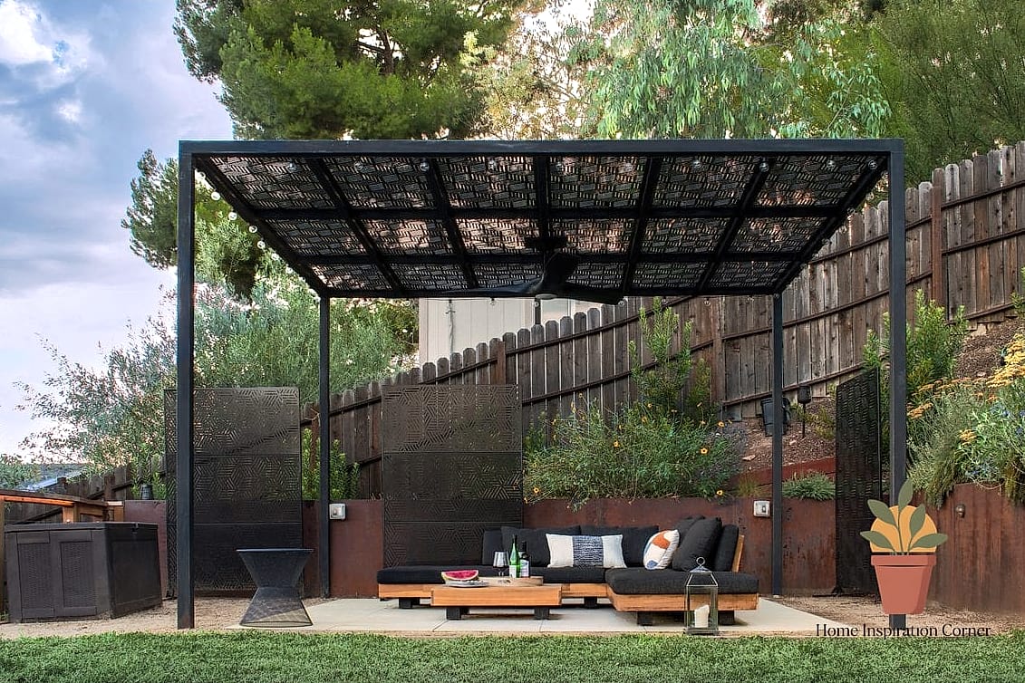 A Shade Structure Made From Repurposed Materials
