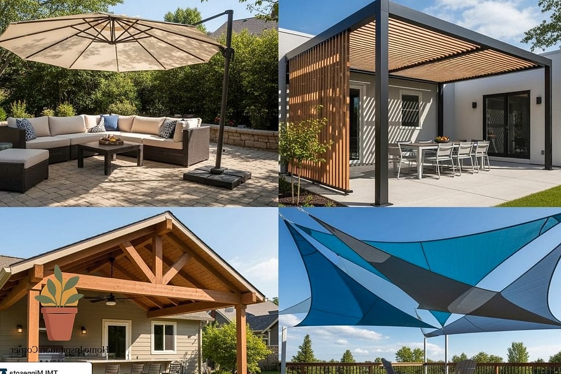 Shade Structures Attached to a Fence