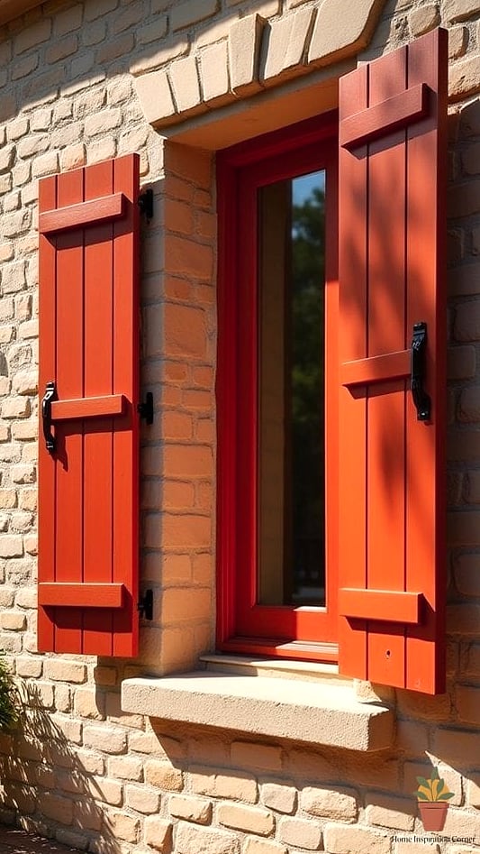Shutters in a Warm Terracotta