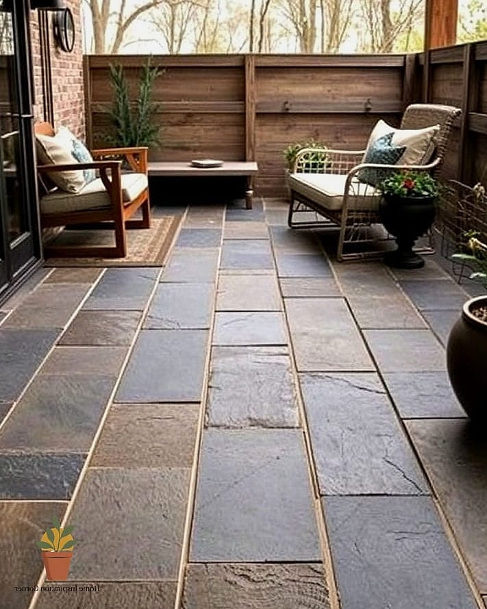 25 Patio Tiles Designs That Maximize Style and Function 10 Slate Tile Flooring