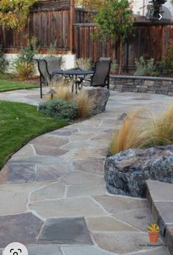 Small Backyard Patio Paired with Raised Garden Beds
