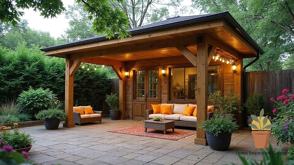 Small Patio Fireplace with Compact Footprint