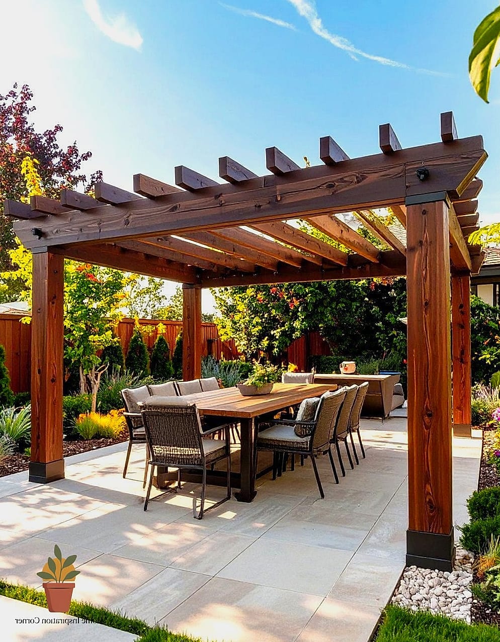 Small Pergola Over a Hot Tub