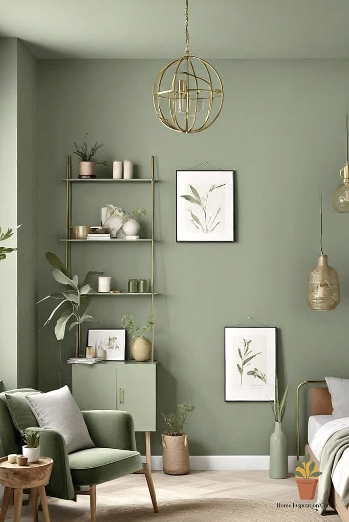 Soft Sage Green for a Calming Retreat