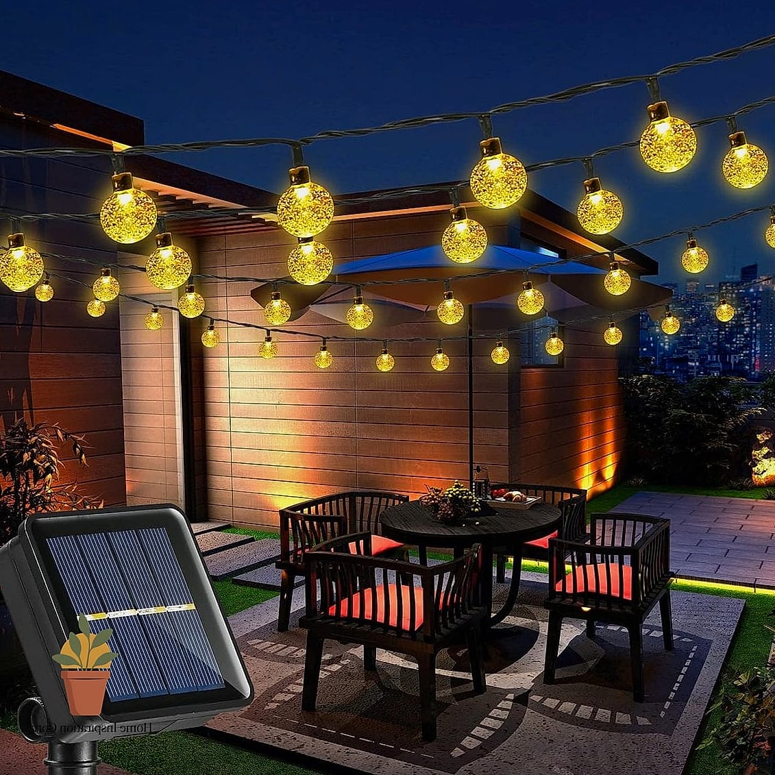 Solar-Powered String Lights for Zero Wiring