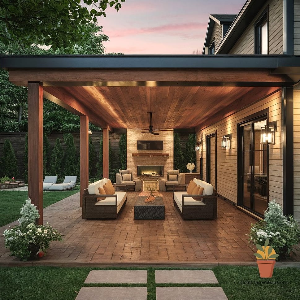 Solid Roof Terrace with Exposed Beams