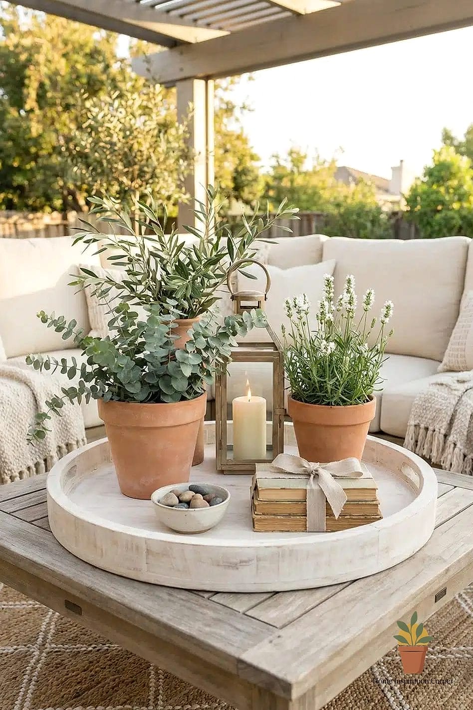 Stacked Books as a Plant Stand
