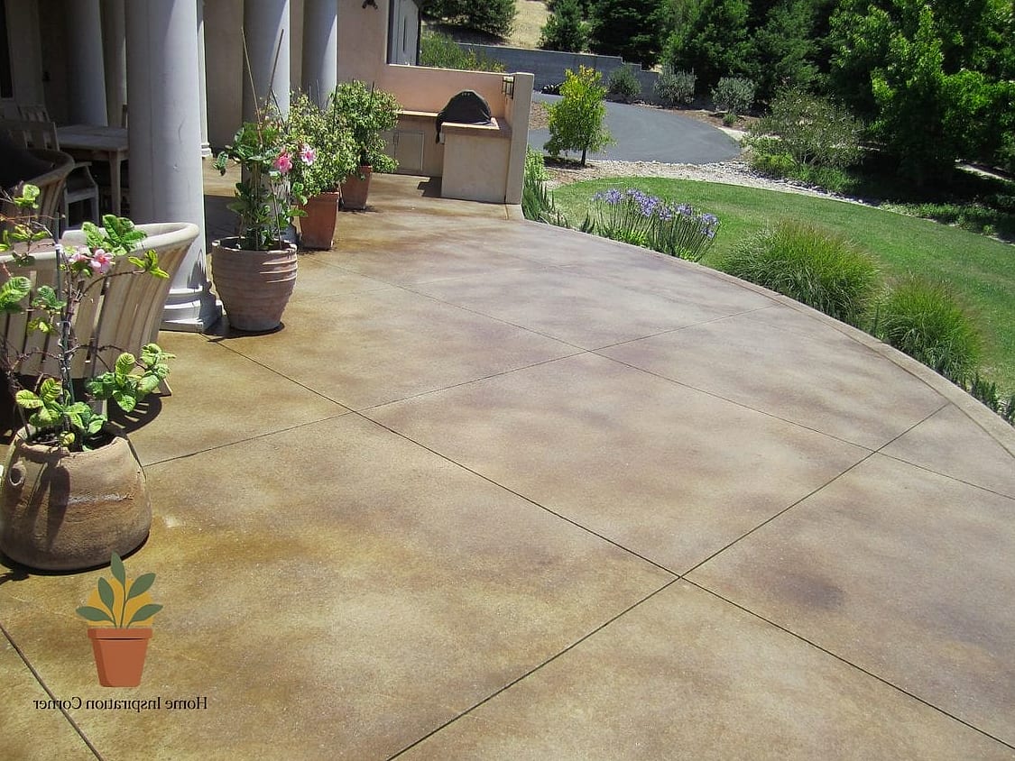 Stained Concrete in Warm Earth Tones