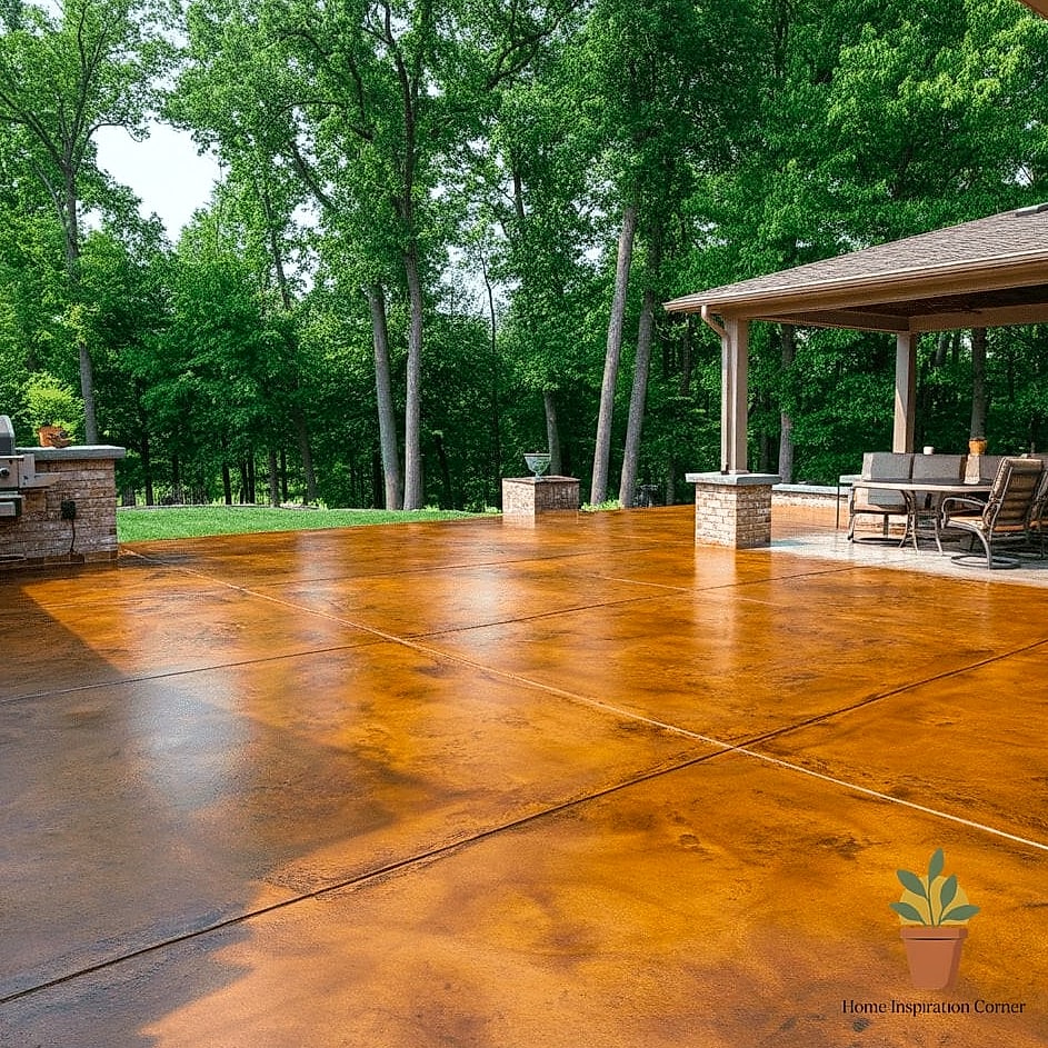 Stained Concrete in Rich Earth Tones