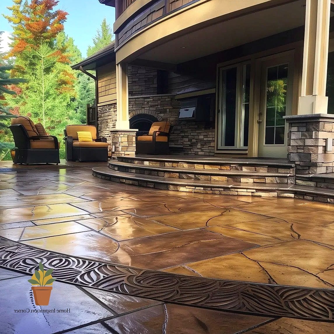 25 Stunning Patio Extension Ideas Ideas for Every Budget 6 Stamped Concrete Expansion