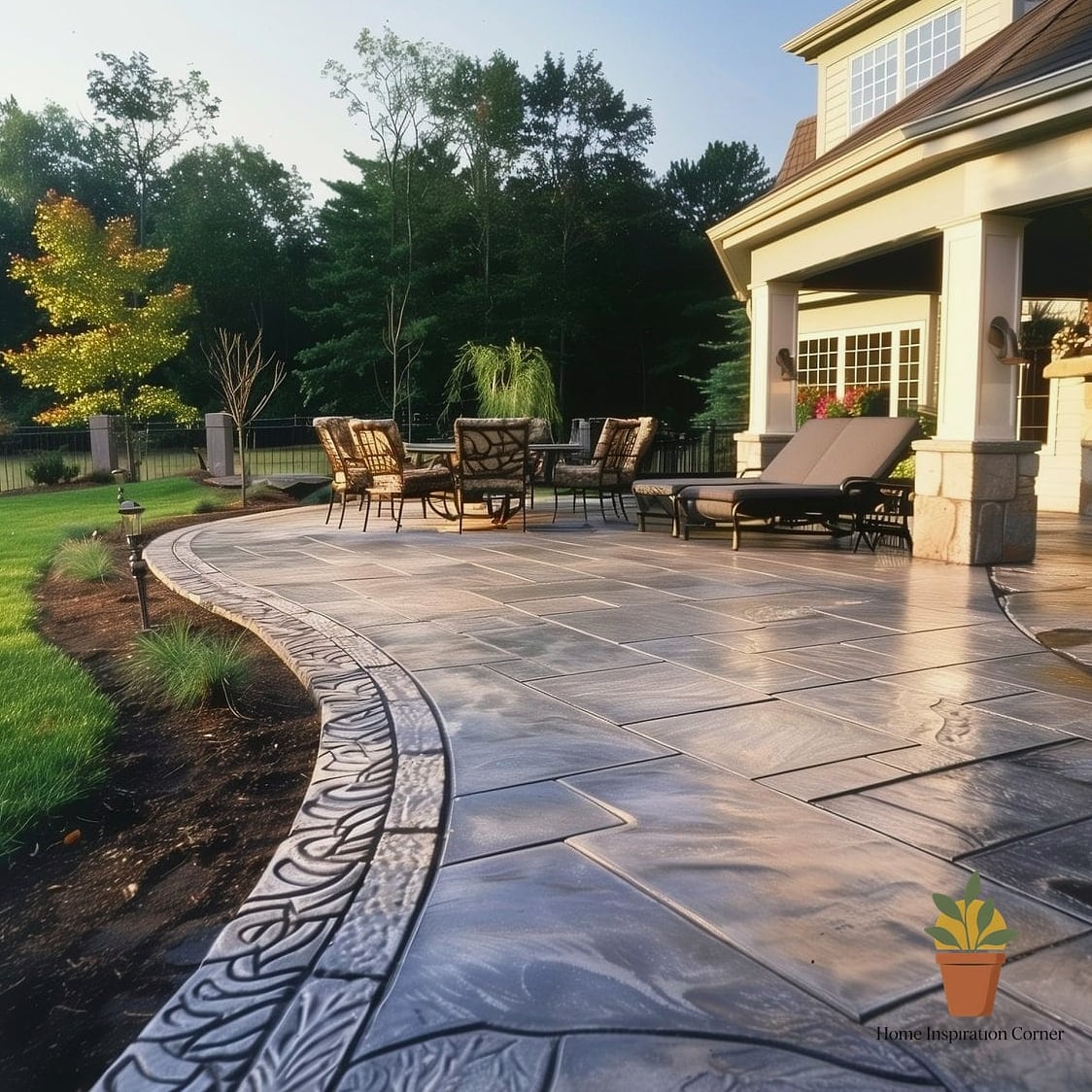 Stamped Concrete That Mimics Natural Stone