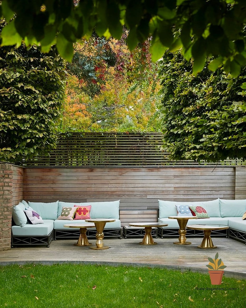 17 Small Patio Ideas Designs That Maximize Style and Function 18 Statement Outdoor Rug and Pillow Combo