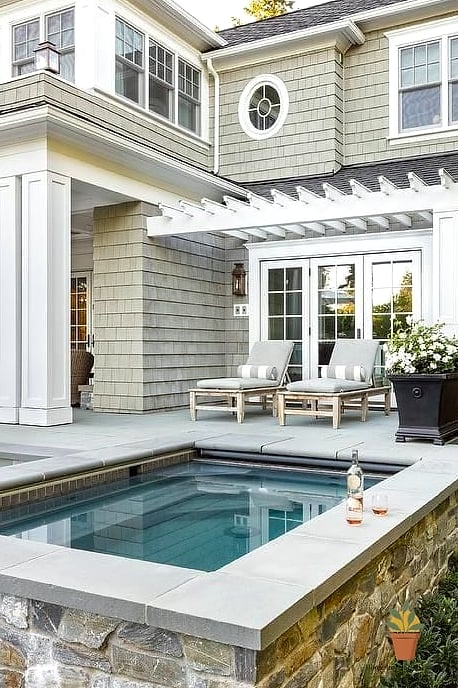Stone-Clad Spa Surround