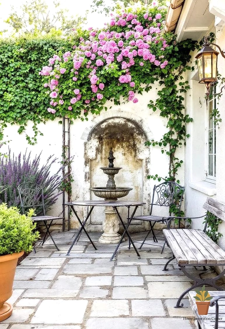 Stone Fountains as a Central Focal Point