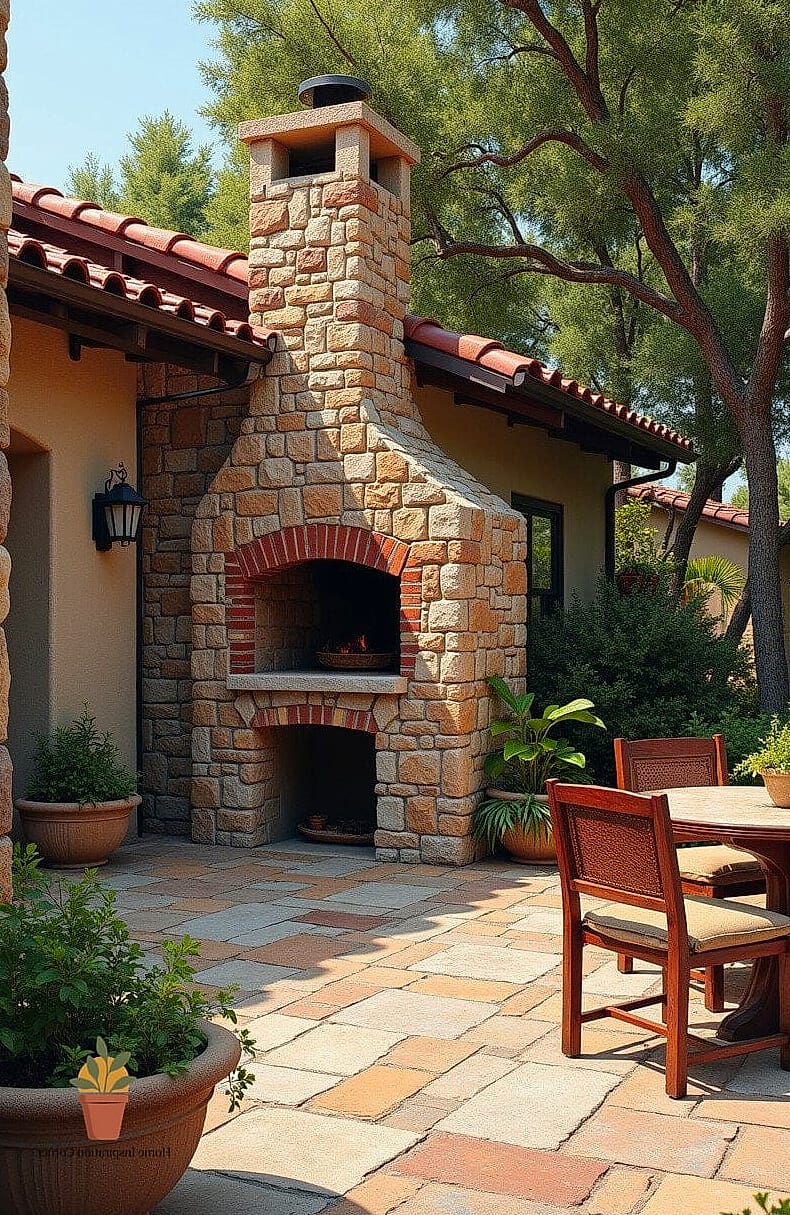 A Stone Pizza Prep Counter Near the Oven